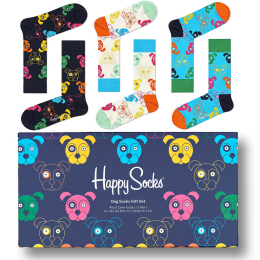 HAPPY SOCKS LFS XDOG08_0150 CARAPE 3-PACK MIXED DOG SOCKS GIFT SET UNISEX