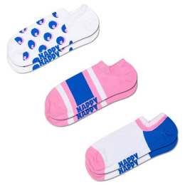 ZENSKE HAPPY SOCKS CARAPE 3-PACK WAVE DOT NO SHOW SOCKS