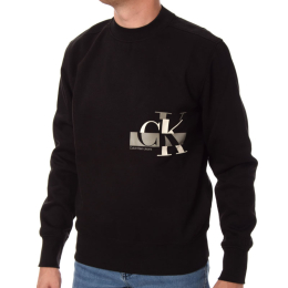 CALVIN KLEIN DUKS GLITCHED CK LOGO CREW NECK ZA MUŠKARCE