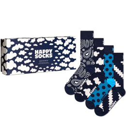 HAPPY SOCKS HAPPY SOCKS UNISEX CARAPE 4-PACK MOODY BLUES SOCKS GIFT SET UNISEX