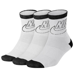 NIKE LFS CARAPE SPORTSWEAR STRIPED LOW CREW SOCKS (3 PAIRS)