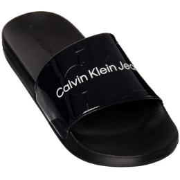CALVIN KLEIN PAPUCE SLIDE METALLIC MONOLOGO ZA ŽENE