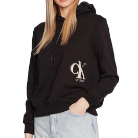 CALVIN KLEIN DUKS SPRAYED MONOGRAM REGULAR HOODIE ZA ŽENE