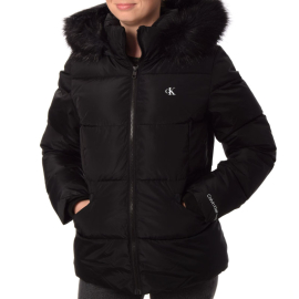 CALVIN KLEIN JAKNA FAUX FUR HOODED FITTED SHORT JKT ZA ŽENE