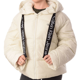 CALVIN KLEIN JAKNA LOGO DRAWSTRING SHORT PUFFER ZA ŽENE